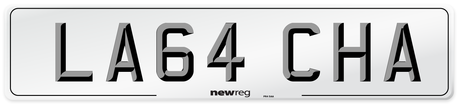 LA64 CHA Number Plate from New Reg